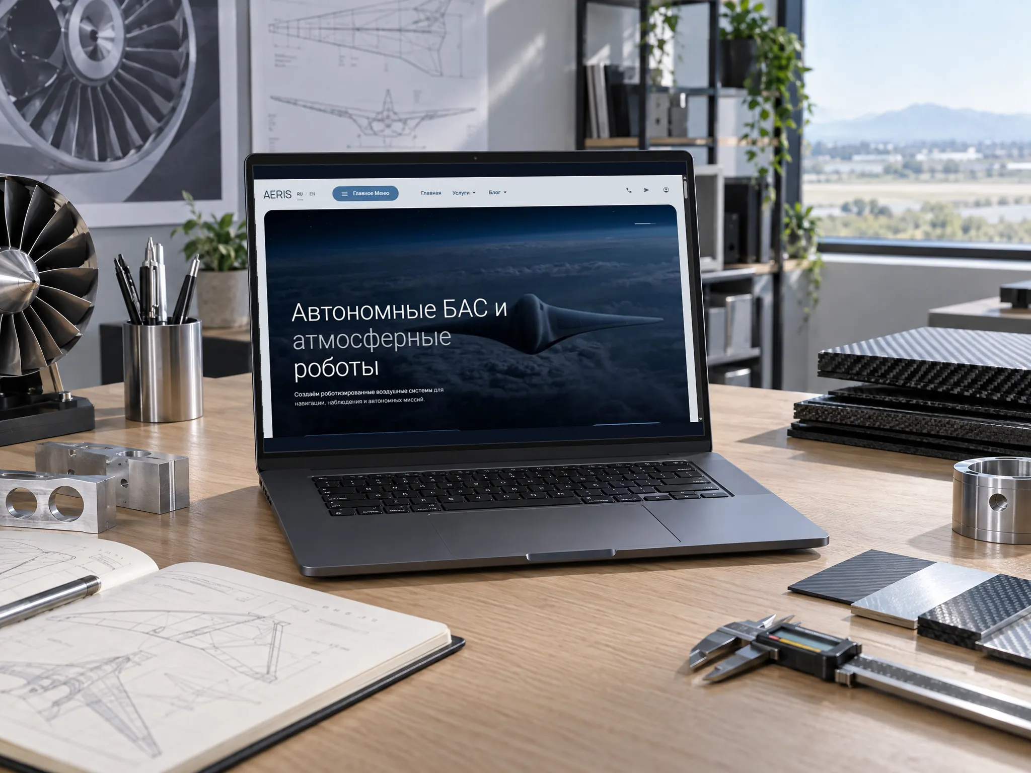 Вебсайт AERIS Aerospace